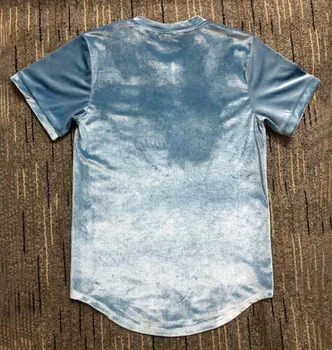 2019 m. vasarą Medvilnės, šilko siksilk marškinėliai Aksomo audinio marškinėliai trumpomis Rankovėmis, Hip-Hop T-shirt marškinėliai Topai Vyrų Ūdomis trišakiai Su