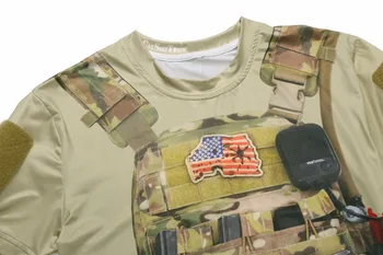 2020 Armijos Marškinėliai Vyrams Stiliaus 3D Karinės Camo Pėsčiųjų Sporto marškinėliai Taktinis Lauko Greitai Sausas Marškinėliai, Medžioklės Drabužių marškinėlius