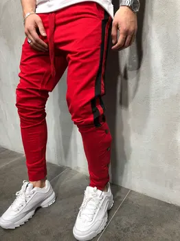 2020 Atsitiktinis Kelnės Vyrams Hip-Hop Liesas Kelnės Stebėti Apačioje Sweatpants Streetwear Vyras Ziajać Pusėje Juostele Mados Mens Poilsiu Kelnės
