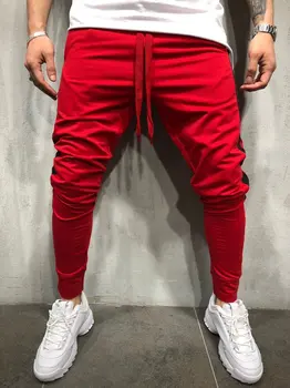2020 Atsitiktinis Kelnės Vyrams Hip-Hop Liesas Kelnės Stebėti Apačioje Sweatpants Streetwear Vyras Ziajać Pusėje Juostele Mados Mens Poilsiu Kelnės