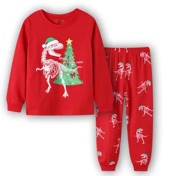 2020 M. Berniukai Kalėdų Pižama Pijama Infantil Merginos Santa Pjs Gecelik Koszula Nocna Pižamos Vaikams Animais Dinosaurios Pajama Rinkinys