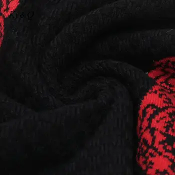 2020 M. Rudens-Žiemos Mados Juoda Prabanga Didelis Rose Megztiniai Moterims, Puloveriai, Megzti Kilimo Ir Tūpimo Tako Naujo Dizaino Nėrinių Mezgimo Megztinis