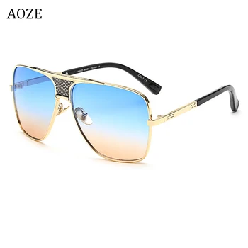 2020 Mados Metalo gradientas kvadratinių rėmelių vyrų piloto akiniai nuo saulės prekės ženklą, Dizainą, vairavimo akiniai nuo saulės 