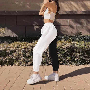 2020 Mados Streetwear Harajuku Naujas Moterų Krovinių Kelnės Atsitiktinis Moterų kelnes Hip-hop Bėgimo sporto Grynos medvilnės Ilgos Kelnės