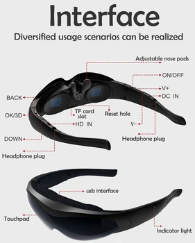 2020 Naujas 3D Smart Video Akiniai K600S all-in-one FPV virtualios realybės akiniai Vaizdo Žaidimas 