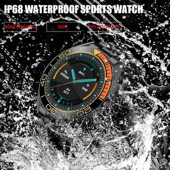 2020 Naujas Smart watch Vyrai visą ratą Visiškai jutiklinį Ekraną, širdies ritmas, kraujo spaudimas, miego Stebėjimo IP67 atsparus vandeniui Sporto žiūrėti
