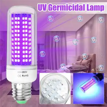 2020 Naujausias E27 80W UV Baktericidinė Lempa 200 Led uv-C Lempa Buitiniai Ozono Dezinfekcija Lemputės 2835smd Ultravioletines Lempas