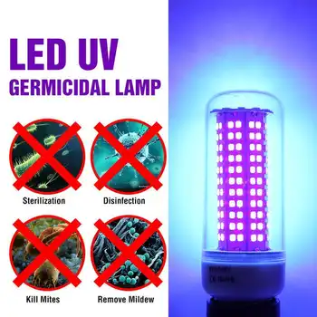 2020 Naujausias E27 80W UV Baktericidinė Lempa 200 Led uv-C Lempa Buitiniai Ozono Dezinfekcija Lemputės 2835smd Ultravioletines Lempas