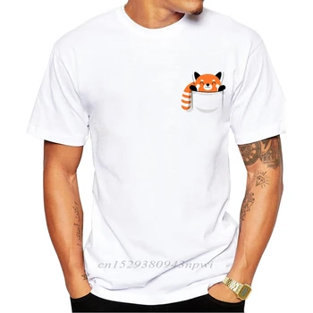 2020 Naujovė mados juokinga vyrų t-shirt spausdinimas Raudona Panda 