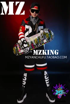 2020 Vyrų Naujas vyrų dainininkė vyrų DJ juodas Raudonas Skydas 23 PU striukė, kostiumas kostiumas Odos striukė, Kelnės Švarkas Komplektas (Švarkas+Kelnės)