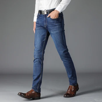2020 Vyrų ženklo džinsus vyrų storio stretch retro retro jeans vyriški jean verslo atsitiktinis keliautojas vientisos spalvos džinsus, 28-40