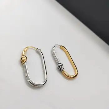 2020 anillo oro blanco y diamantes Balto aukso susiuvimo Skeletas Auskarai Earing Aro Papuošalai Moterims CC barble auskarai