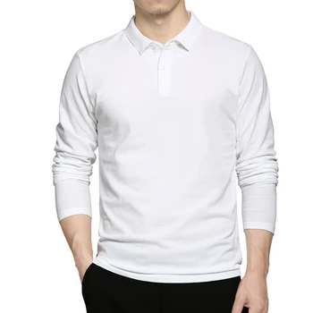 2020 m. Pavasarį Nauji vyriški Prekės POLO Marškinėliai Verslo Atsitiktinis Klasikinio Stiliaus Medvilnės Slim ilgomis rankovėmis Polo Marškinėliai Palaidinė Viršūnės