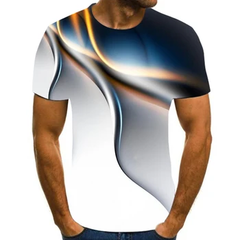 2020 metų vasaros nauji trumparankoviai 3D atspausdintas geometrinėmis figūromis mados asmenybės T-shirt vyrams ir moterims tinkamas dydis s-6xl