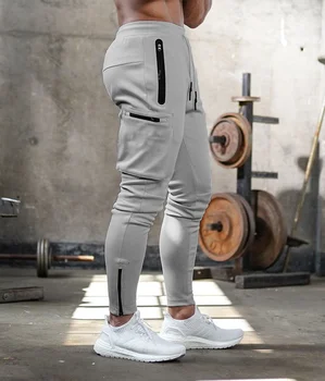 2020 metų vasaros sweatpants vyriški medvilniniai multi-pocket baltos spalvos kamufliažas sporto kelnės jogger vyrų salė, kultūrizmo treniruotės kelnės