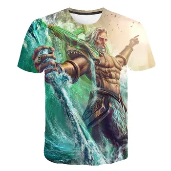 2020 metų vyrų vasaros naują asmeninį T-shirt Poseidonas atspausdintas T-shirt 3D vyriški T-shirt naujų anime marškinėliai T-shirt vyrai trumpą sleev