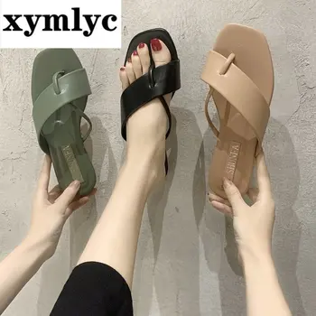 2020 moterų Sandalai korėjos versija skaidrus vilkite batai moteriška laukinių neslidus šlepetės moterims mados šlepetės moterų Sandalai