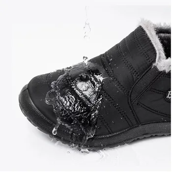 2020 naujas Žiemos Moterų Batai Šiltas Pliušinis Atsitiktinis Sniego Batai Patogus, Aukštos viršaus Storas kailis batai slip-on Neperšlampami Batai