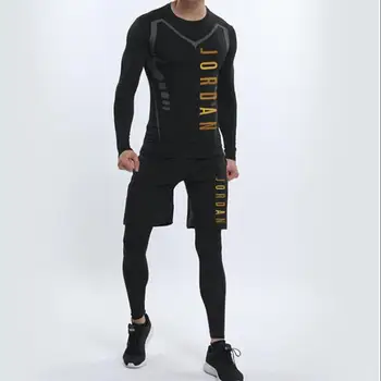 2020 naują Jordanija veikia sporto marškinėliai vyrams mma bėrimas ilgomis rankovėmis marškinėliai vyriški Crossfit atletikos atspausdintas T-shirt viršų
