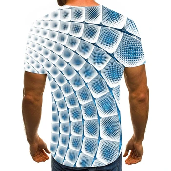 2020 nueva camiseta giratoria tridimensional de los hombres de moda de verano de manga corta 3D viršūnes de cuello redondo vi