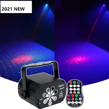 2021 Naujas LED Scenos Šviesos Diskoteka Lazerinis Projektorius Su Nuotolinio Valdymo profesionaliojo Scenos Apšvietimo Poveikį DJ KALĖDOS Šalis Lempos