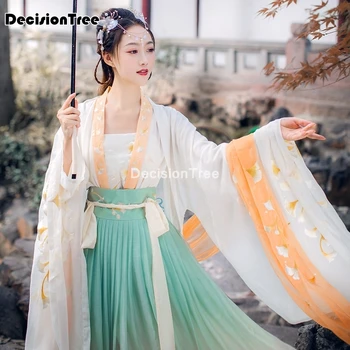 2021 kinijos tradicinės hanfu cosplay kostiumų senovės han dinastijos moteris etape parodyti suknelė kinijos liaudies šokių aprangą hanfu rinkinys