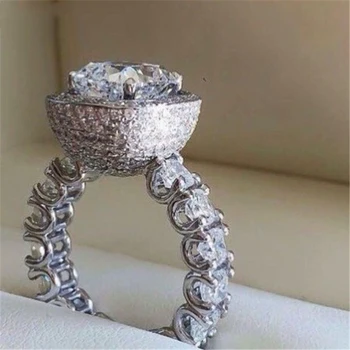 2021 naujas prabangus pagalvėlė 925 sterlingas sidabro vestuvinis žiedas afrikos moterų lady jubiliejų dovana, papuošalai dropshipping R5697