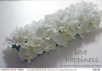 20x48cm Dirbtinio Šilko Hydrangea Gėlių Sienų Apdailai Vestuvių Fotografijos Fonas Plokštės Gėlių Eilės Arch Kelių Švino Gėlės