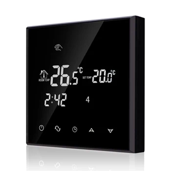 220V, 16A Savaitinis Programuojamas grindų Šildymas WiFi Termostatas LCD Jutiklinis Ekranas Kambarys Atšilimo Temperatūros Reguliatorius