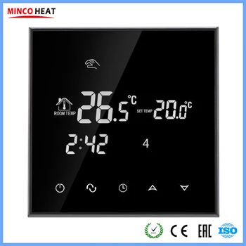 220V, 16A Savaitinis Programuojamas grindų Šildymas WiFi Termostatas LCD Jutiklinis Ekranas Kambarys Atšilimo Temperatūros Reguliatorius