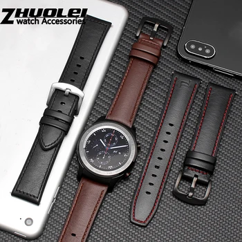 22mm Odos apyrankė Huawei Žiūrėti GT magic žiūrėti 2pro smart watch verslo stiliaus pakeitimas 2in 1 odinis, silikoninis dirželis