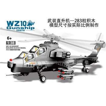 283pcs Morden Armijos, Ginkluotos Atakos Sraigtasparnis WZ-10 Kovotojas Malūnsparnį Karinės WW2 JX002 