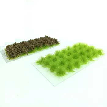 28pcs/daug Architektūros 8mm Modelis Dirbtinės Žolės Dekoracija modelių Kūrimo Diorama Rinkiniai Žaislas Traukinio Išdėstymas