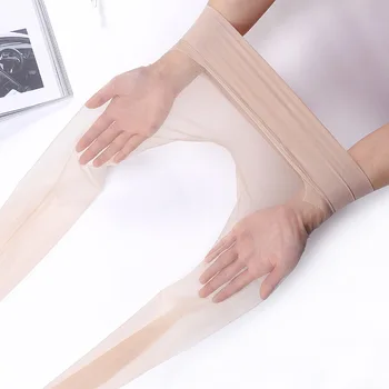 2D Skaidrios Pėdkelnės Moterims Besiūlių Pėdkelnės-Ultra plonas Nailono Kojinės Vien Iki Kojų Kojinės Moterų Seksualus Triko Mažas Juosmens