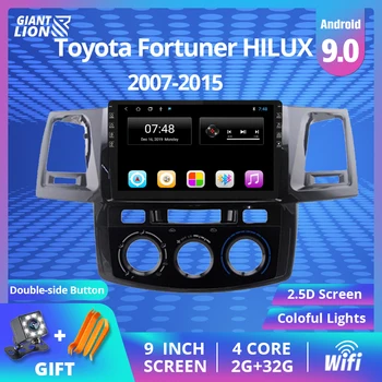 2Din Android 9.0 Automobilio Radijo Grotuvas Toyota Fortuner Hilux 2007 M. 2008 M. 2012 M. m. m Multimedia Vaizdo Garso Gps Navigacijos DVD