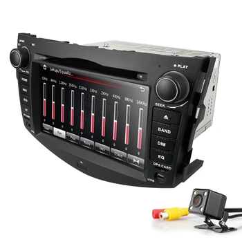 2Din Automobilių Dvd Grotuvas Toyota RAV4 2007-2011 GPS Navigacijos Headunit SWC Bluetooth TVbox +Galinio vaizdo kamera+ Map
