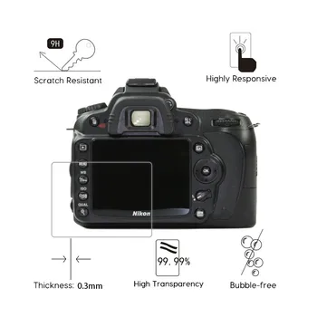 2Pack, Už Nikon D90 D7000 0.3 mm 2,5 D 9H Aišku, Grūdintas Stiklas Screen Protector Digital SLR Fotoaparatai, LCD Odos Apsaugas Filmas