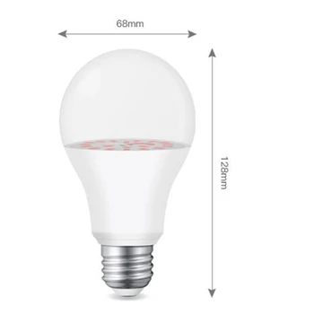 2VNT 9W LED Grow Light E27 Lemputės Fito Lempos Visą Spektrą Augalų Lempos Fitolamp Kambarinių Gėlių Sodinukai Auga Palapinę Lauke