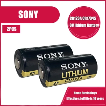 2VNT Sony CR123 CR 123A CR17345 16340 cr123a 3v neįkraunamų Baterijų Fotoaparato Dujų skaitiklis pagrindinis sausas baterija