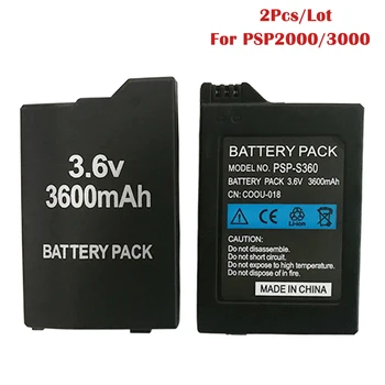 2vnt/Daug 3,6 V 3600mAh LithiumRechargeable Baterijos Pakeitimas Sony PSP 2000 PSP 3000 IR PSP2000 PSP3000 Valdytojas Gamepad