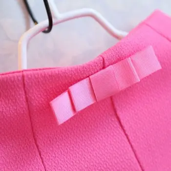 2vnt Kūdikių Drabužiai Nustatyti Mergaitės Vaikas Polka Dot T-shirt Viršūnes + Rožinės Kelnės Šortai