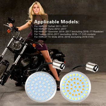 2vnt LED Žibintai Motociklo Posūkio Signalai, Lauko Asmeninių Automobilių Dalys Dekoracija Harley Softail 2011-2017 Indikatorius