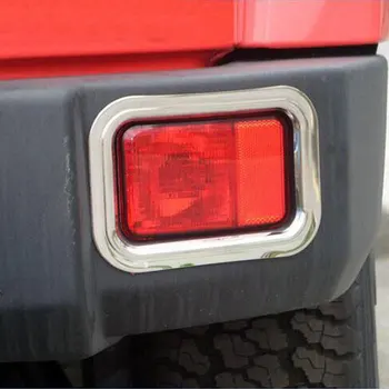 2vnt Nerūdijančio Galiniai Foglight Rūko Šviesos Lempos Rėmo Apdaila Padengti Apdaila Už Jeep Wrangler 2011-2016 Automobilių Optikos Automobilių Apima