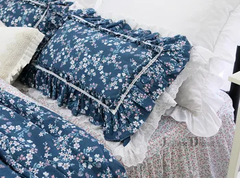 2vnt sielovados spausdinti pagalvės užvalkalą Luxruy nėrinių pynimas pagalvę padengti patalynės, pagalvėlių atvejais, namų dekoro pagalvę pseudo satino užvalkalas