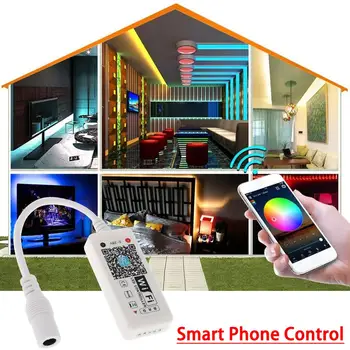3.16 Milijonų spalvų Wifi RGB led valdiklis išmanųjį telefoną valdyti muzikos ir laikmačio režimas magic namų mini wifi led rgb valdiklis