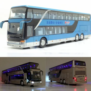3 Rūšių, 1 Vnt Aukštos Kokybės 1:43 Lydinio Traukti Atgal Autobusu Modelis Simitation Dvigubai Ekskursijos Autobusu 