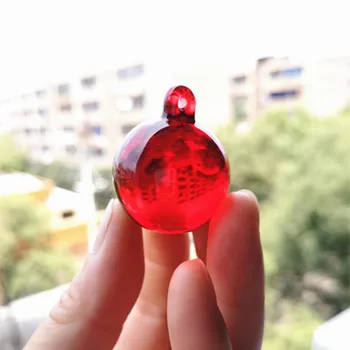 30mm Raudonas Stiklo Magija Sklandžiai Kamuolius Prabangaus Krištolo Sietynas, Pakabučiai Kalėdų Eglutės Kabinti Lašai Apdaila