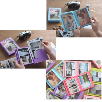 32 Kišenės Spalvinga 3X5 Mini Vieną Nuotraukų Albumą Nuotrauką Bylos Saugojimas už 5 Colių Photo / Instax PLATUS Filmas