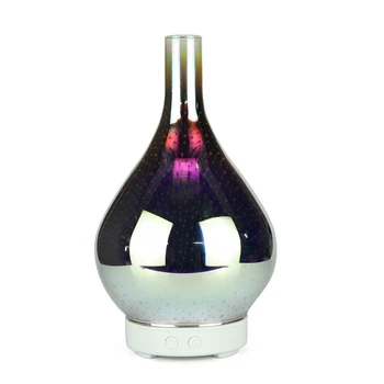 3D Fejerverkų Stiklo Vaza Formos Oro Drėkintuvas su 7 Spalvų Led Nakties Šviesos Aromato eterinis Aliejus Difuzoriaus Rūkas Maker Ultragarso Hu