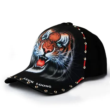 3D Originalūs Kinų Drakonas, Tigras Beisbolo Kepurės Moterims Su Kniedės Streetwear Vyrų Kepurės Hip-Hop Snapback Cap Kaulų 2020 Tėtis Kepurės